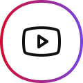 Video Icon mit buntem Kreis